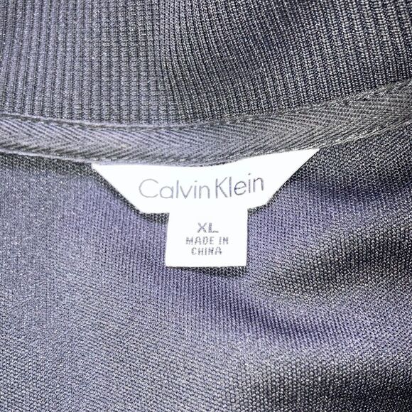 CALVIN KLEIN Lightweight Jacket Front Chest Pockets Zipper Charcoal Gray Men XL - Picture 10 of 12